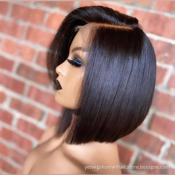 Yeswigs Raw Indian Virgin Natural Human Hair Bob Wig Hd Full Lace Front Human Hair Wig Straight Short Bob Wigs For Black Women